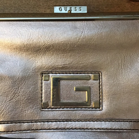 Guess Metallic Bronze Clutch purse - Picture 2 of 8